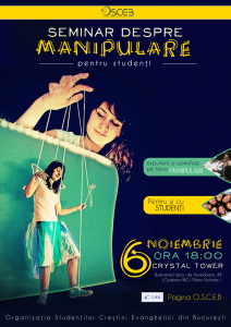 afis seminar Manipulare, 6 noiembrie